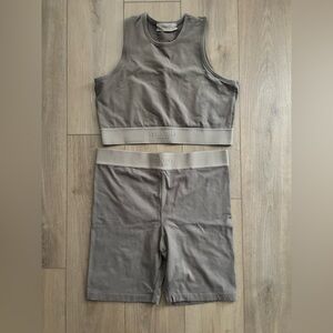 Essentials Fear of God Gray Tank and Shorts Set Top XL Shorts XXL